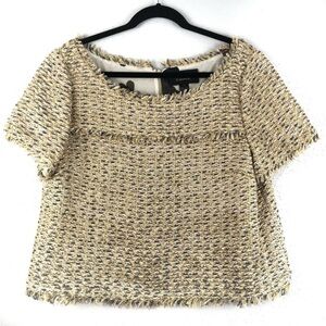 St. John couture top NWOT XL . Gold tweed‌‌‌‌‌‌‌‌‌‌‌‌‌